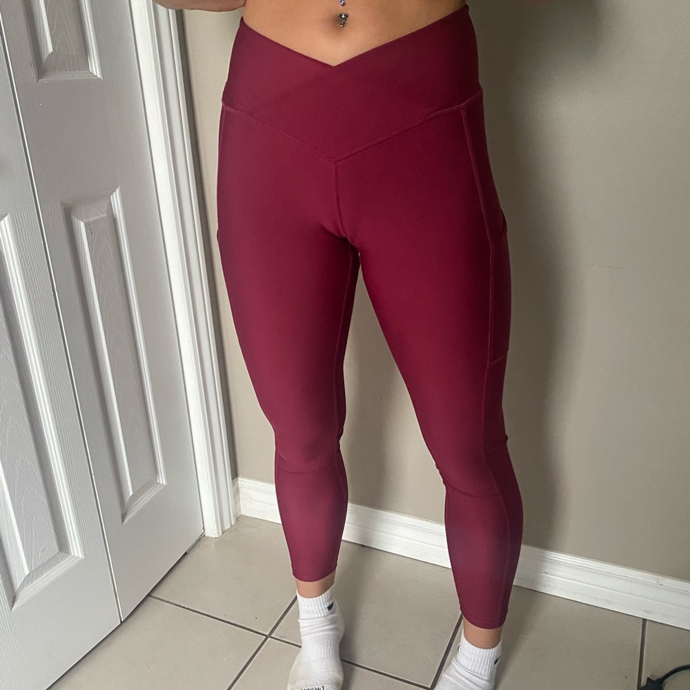 Burgundy Obsession Shapewear (M) leggings